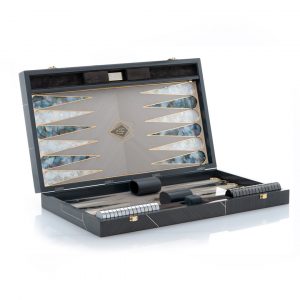 small size backgammon set by hj collection luxury backgammon